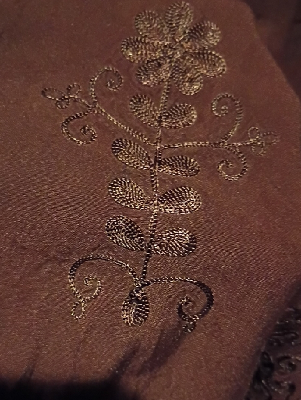 FINAL PRICE Holy Clothing Chocolate Embroidered Round Neck Dress - Picture 13 of 15